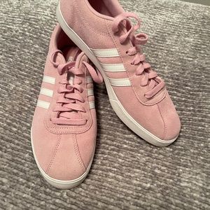 Adidas athletic shoe, size 10, light pink